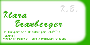 klara bramberger business card